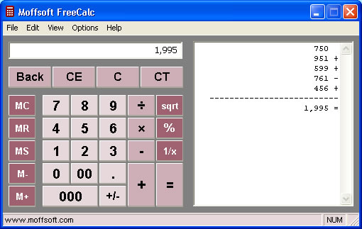 calculator image displaying color scheme